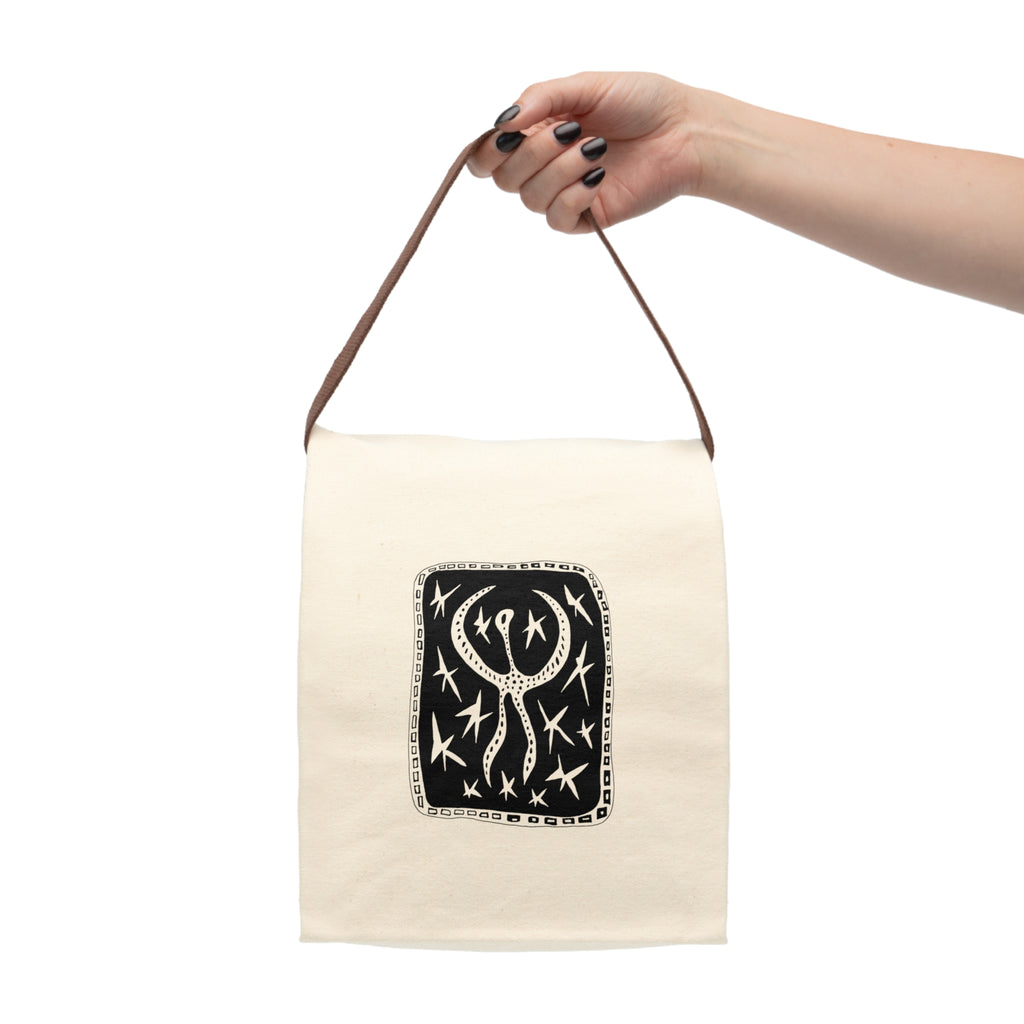 Drifty Lochness Canvas Lunch Bag with Strap